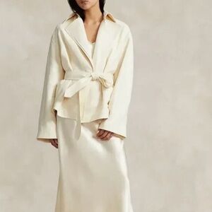 NEW POLO RALPH LAUREN belted hemp trench coat NWT